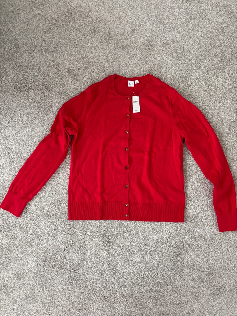 NWT GAP Factory Women's Bright Red Button-Front Cardigan